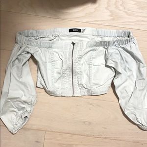 Baby blue BDG off shoulder top